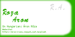 roza aron business card